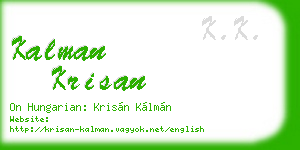 kalman krisan business card